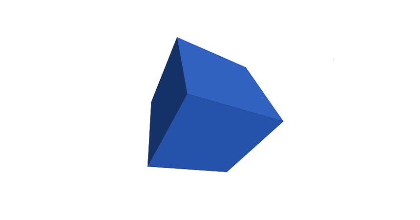 Screenshot of a shaded cube