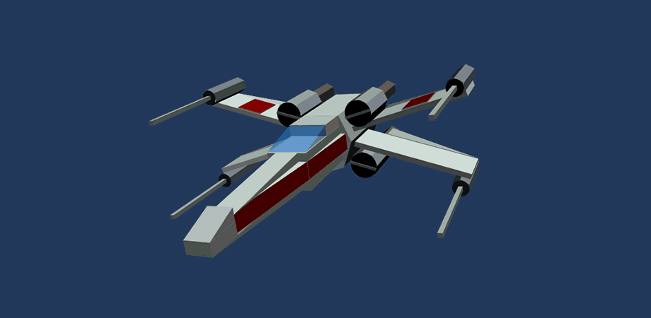 Screenshot of a shaded X-Wing